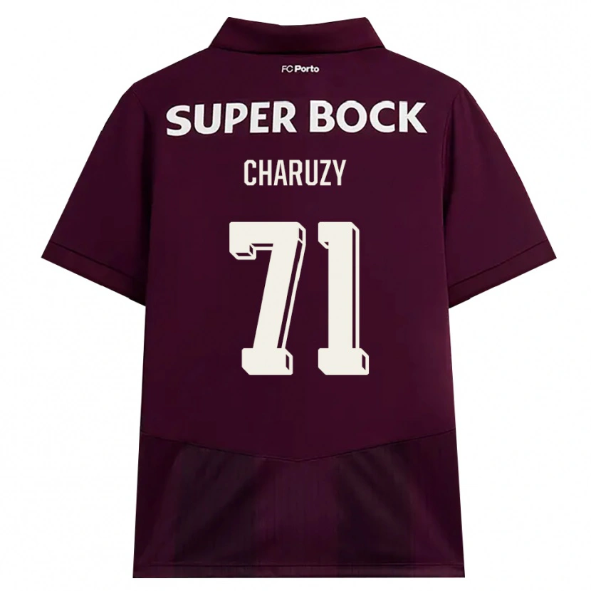 Danxen Män Hubert Charuży #71 Vinröd Vit Bortatröja Matchtröjor 2026/27 Tröjor T-Tröja