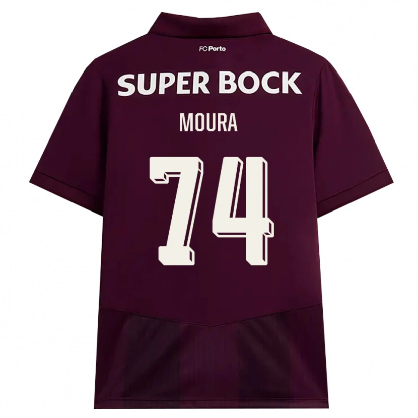 Danxen Män Francisco Moura #74 Vinröd Vit Bortatröja Matchtröjor 2026/27 Tröjor T-Tröja