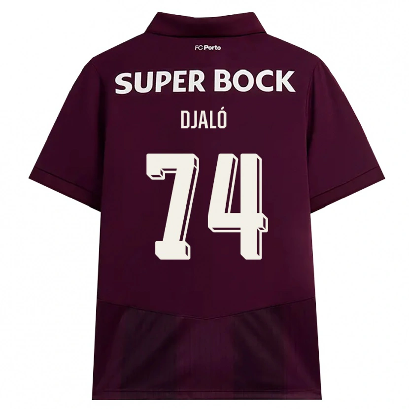 Danxen Män Ussumane Djaló #74 Vinröd Vit Bortatröja Matchtröjor 2026/27 Tröjor T-Tröja