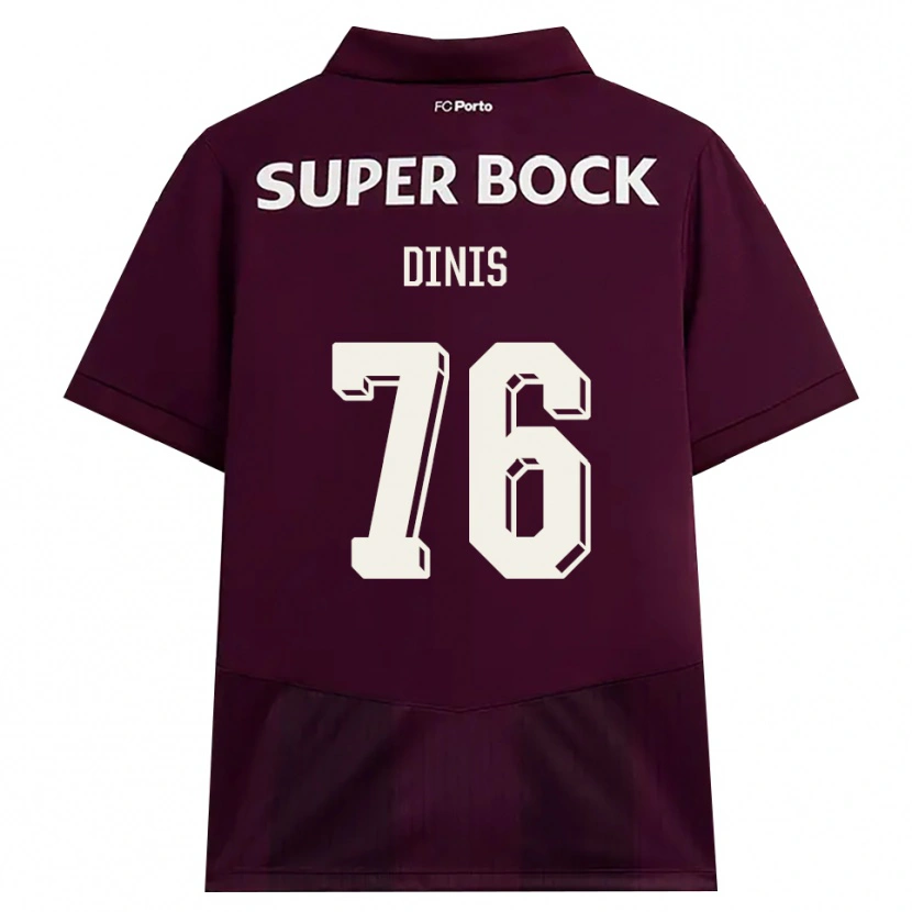 Danxen Män Dinis Andrade Rodrigues #76 Vinröd Vit Bortatröja Matchtröjor 2026/27 Tröjor T-Tröja