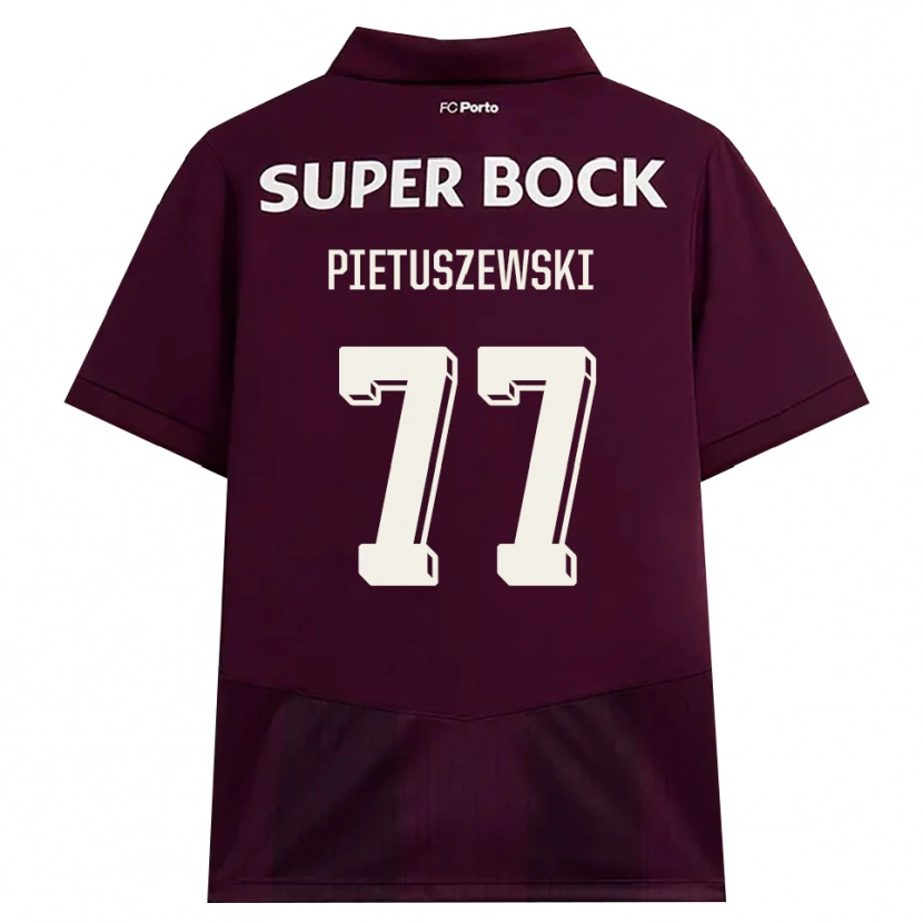 Danxen Män Oskar Pietuszewski #77 Vinröd Vit Bortatröja Matchtröjor 2026/27 Tröjor T-Tröja