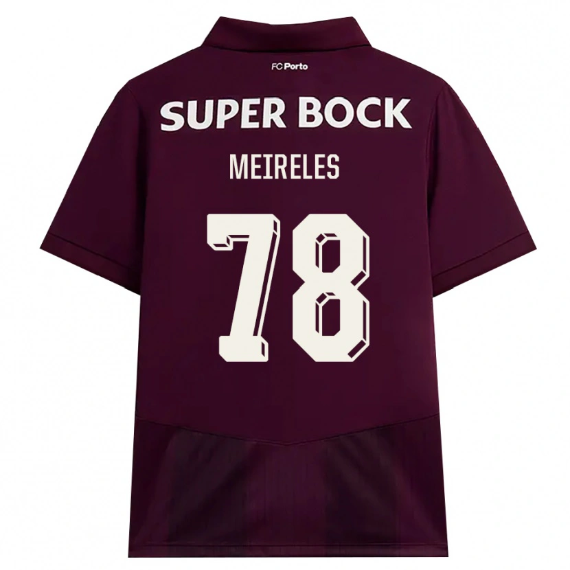 Danxen Män Jorge Meireles #78 Vinröd Vit Bortatröja Matchtröjor 2026/27 Tröjor T-Tröja