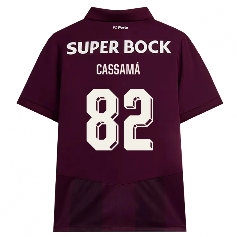 Danxen Män Abdu Cassamá #82 Vinröd Vit Bortatröja Matchtröjor 2026/27 Tröjor T-Tröja