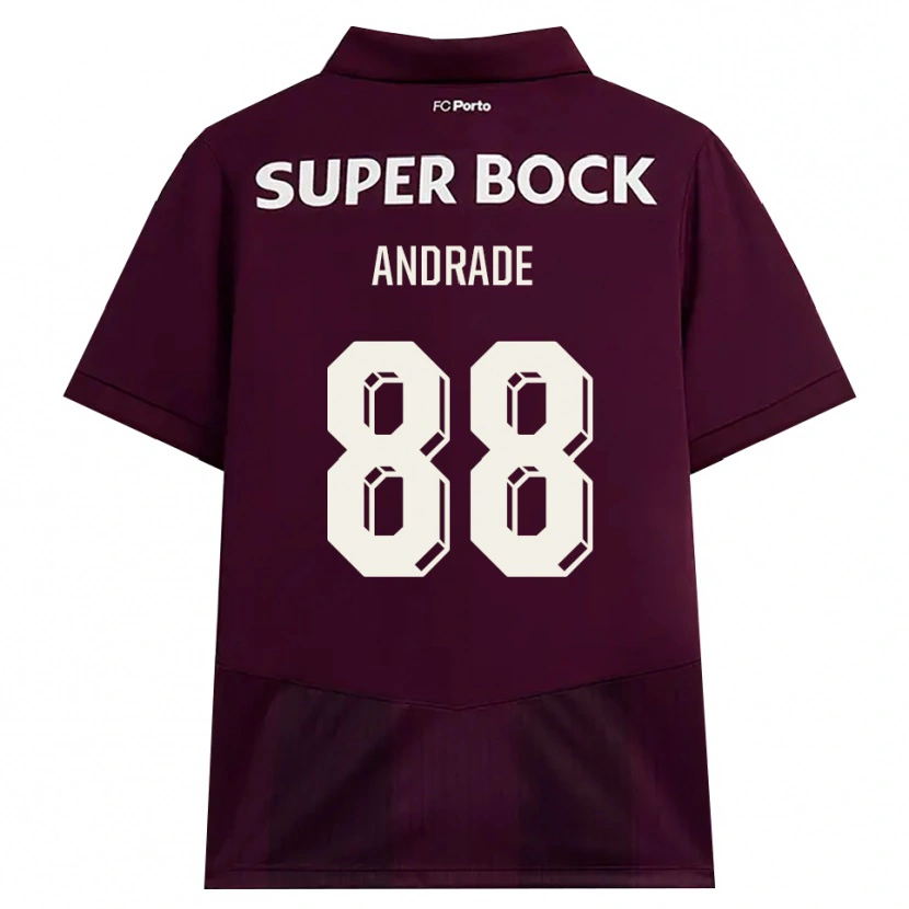 Danxen Män Domingos Andrade #88 Vinröd Vit Bortatröja Matchtröjor 2026/27 Tröjor T-Tröja
