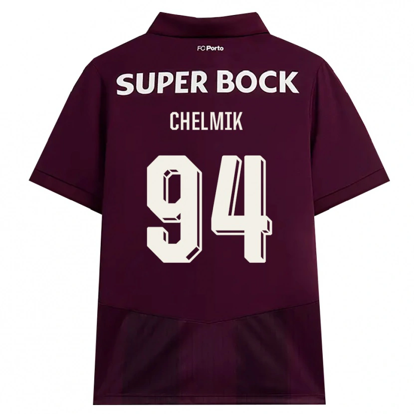 Danxen Män Martim Chelmik Santos Antunes #94 Vinröd Vit Bortatröja Matchtröjor 2026/27 Tröjor T-Tröja