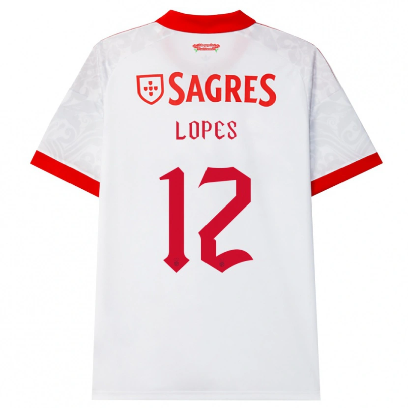 Danxen Män Leonardo Lopes #12 Vit Röd Gul Bortatröja Matchtröjor 2026/27 Tröjor T-Tröja