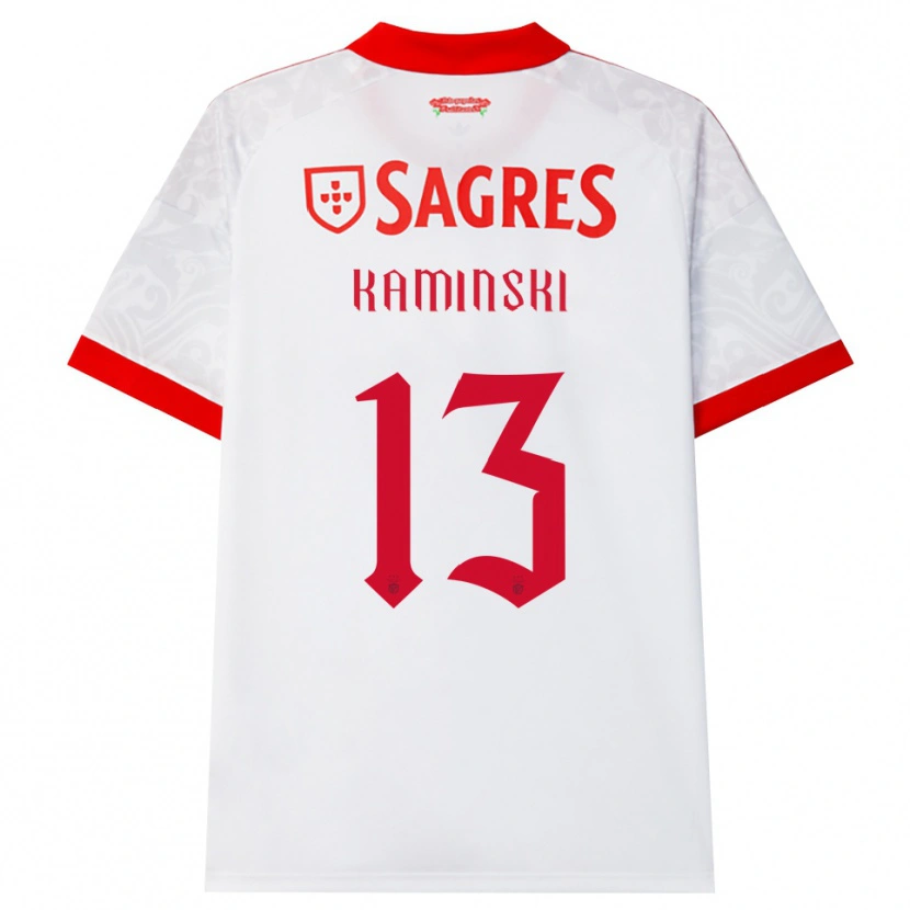 Danxen Män Jakub Kamiński #13 Vit Röd Gul Bortatröja Matchtröjor 2026/27 Tröjor T-Tröja