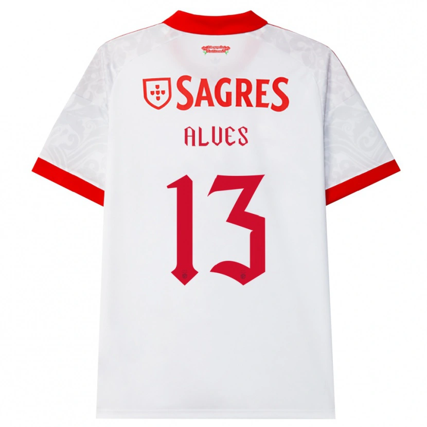 Danxen Män Lucia Alves #13 Vit Röd Gul Bortatröja Matchtröjor 2026/27 Tröjor T-Tröja