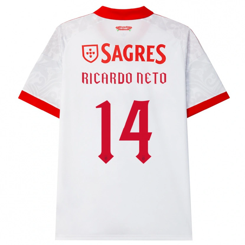Danxen Män Ricardo Neto #14 Vit Röd Gul Bortatröja Matchtröjor 2026/27 Tröjor T-Tröja