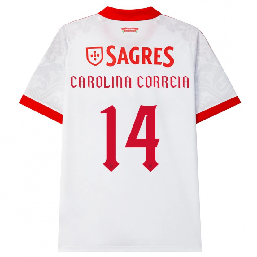 Danxen Män Carolina Correia #14 Vit Röd Gul Bortatröja Matchtröjor 2026/27 Tröjor T-Tröja