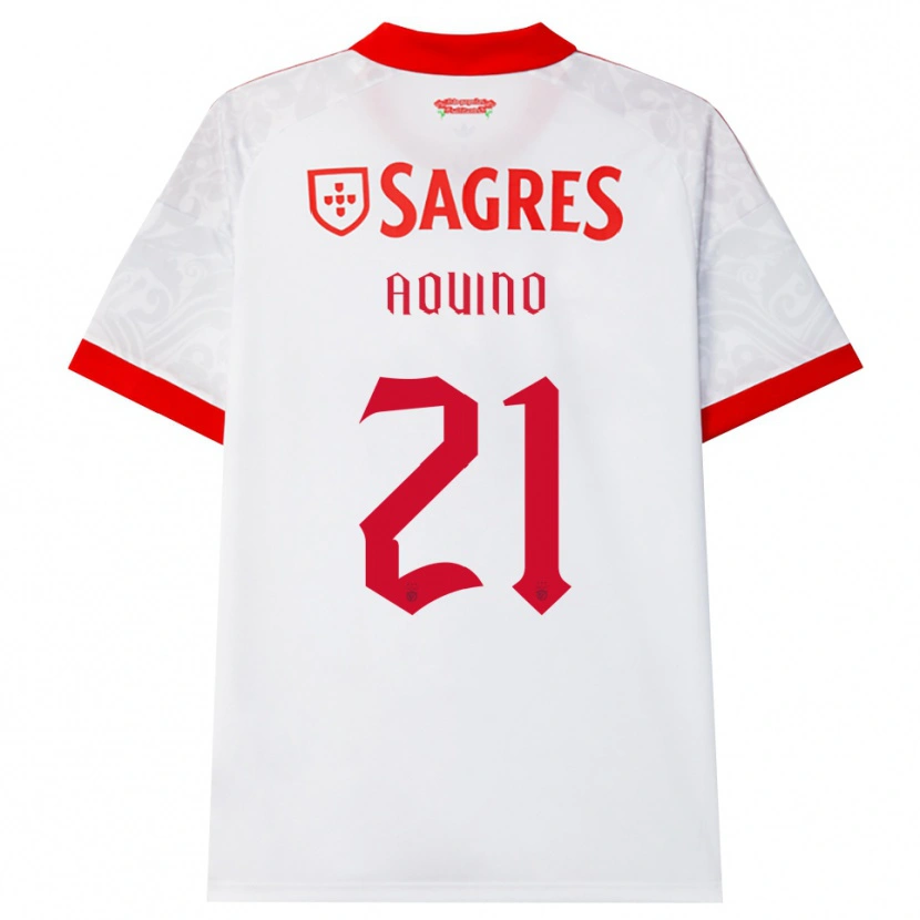 Danxen Män Jesus Aquino #21 Vit Röd Gul Bortatröja Matchtröjor 2026/27 Tröjor T-Tröja