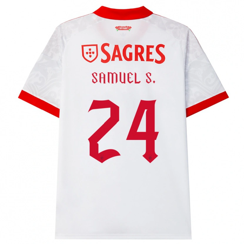 Danxen Män Samuel Soares #24 Vit Röd Gul Bortatröja Matchtröjor 2026/27 Tröjor T-Tröja