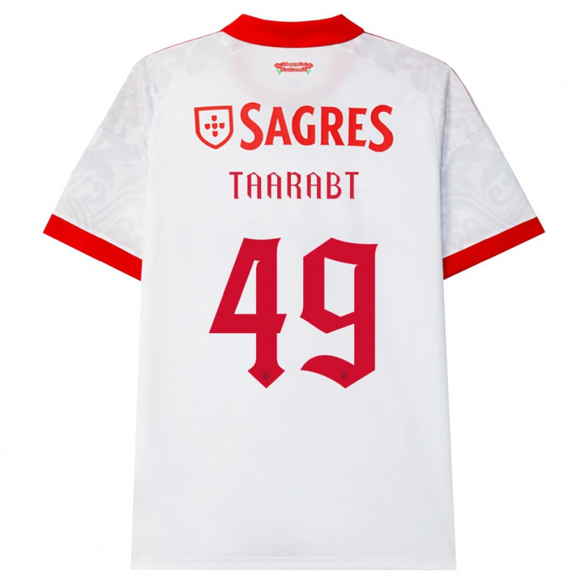 Danxen Män Adel Taarabt #49 Vit Röd Gul Bortatröja Matchtröjor 2026/27 Tröjor T-Tröja