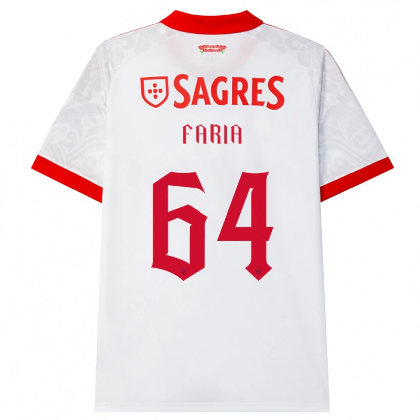 Danxen Män Hugo Faria #64 Vit Röd Gul Bortatröja Matchtröjor 2026/27 Tröjor T-Tröja