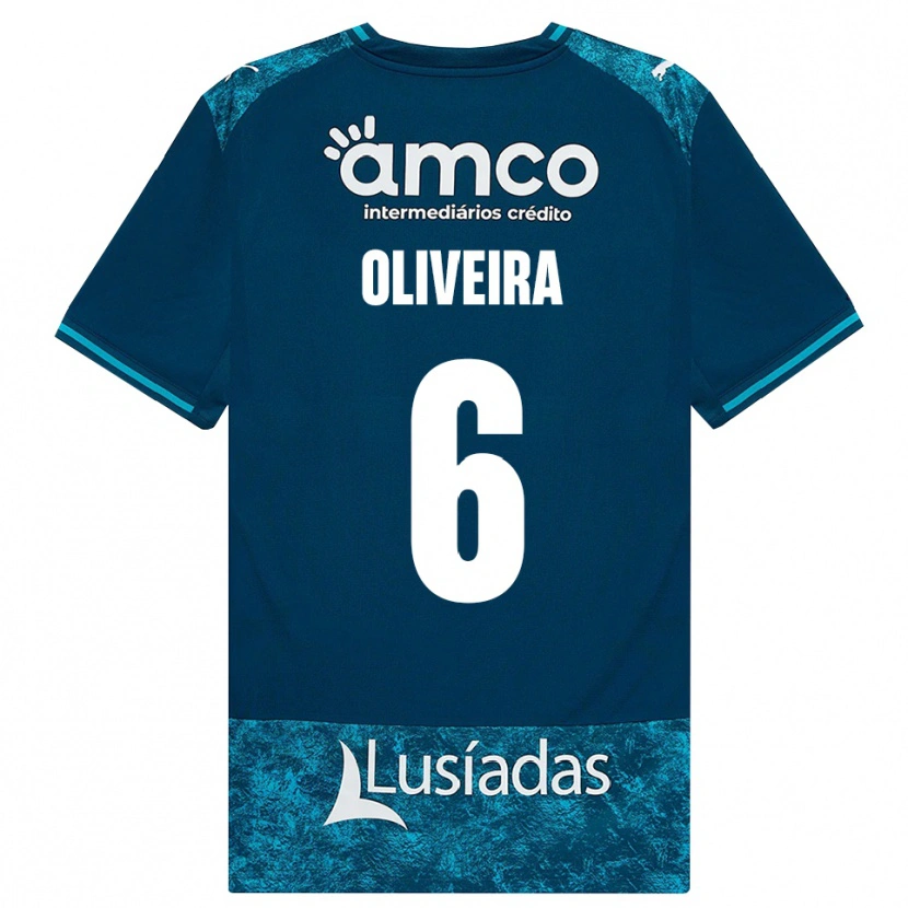 Danxen Män Afonso Oliveira #6 Mörk Skiffergrå Mellanturkos Bortatröja Matchtröjor 2026/27 Tröjor T-Tröja