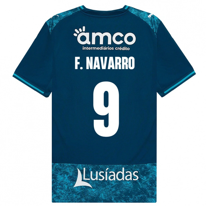 Danxen Män Fran Navarro #9 Mörk Skiffergrå Mellanturkos Bortatröja Matchtröjor 2026/27 Tröjor T-Tröja