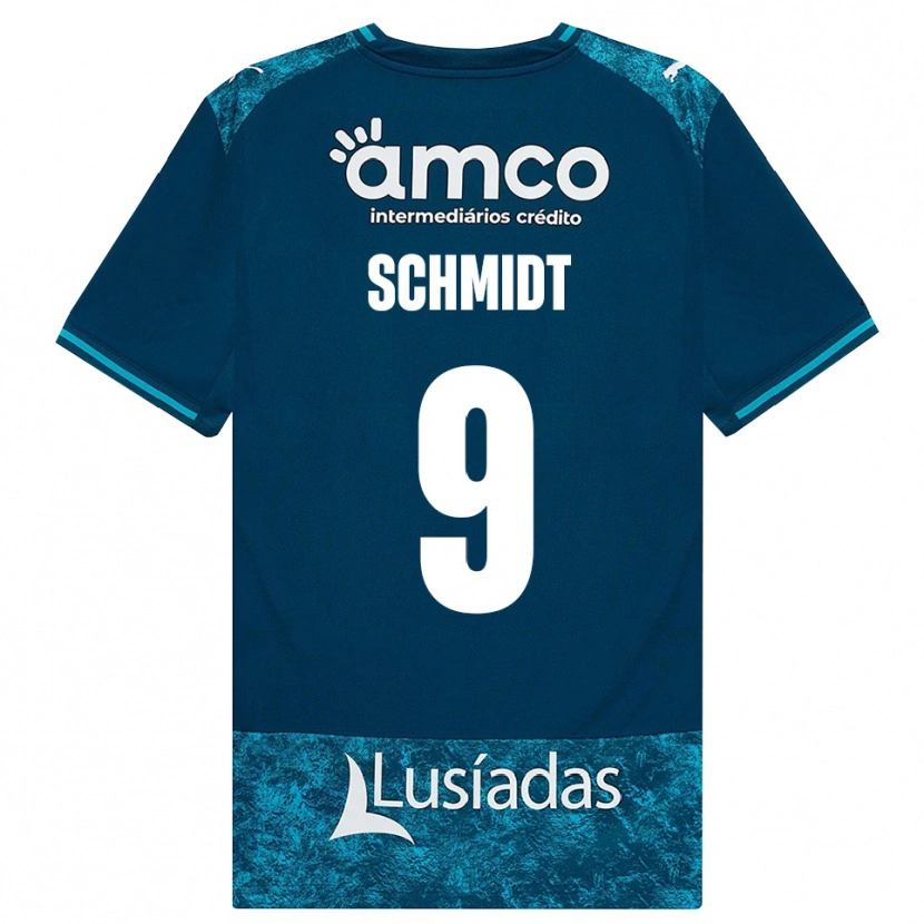 Danxen Män Malu Schmidt #9 Mörk Skiffergrå Mellanturkos Bortatröja Matchtröjor 2026/27 Tröjor T-Tröja