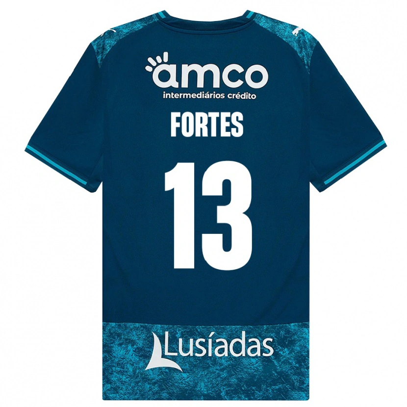 Danxen Män Melany Fortes #13 Mörk Skiffergrå Mellanturkos Bortatröja Matchtröjor 2026/27 Tröjor T-Tröja