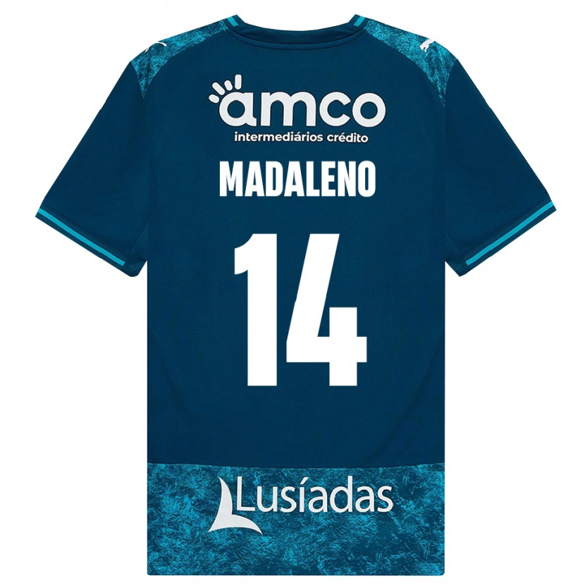 Danxen Män Diogo Madaleno #14 Mörk Skiffergrå Mellanturkos Bortatröja Matchtröjor 2026/27 Tröjor T-Tröja