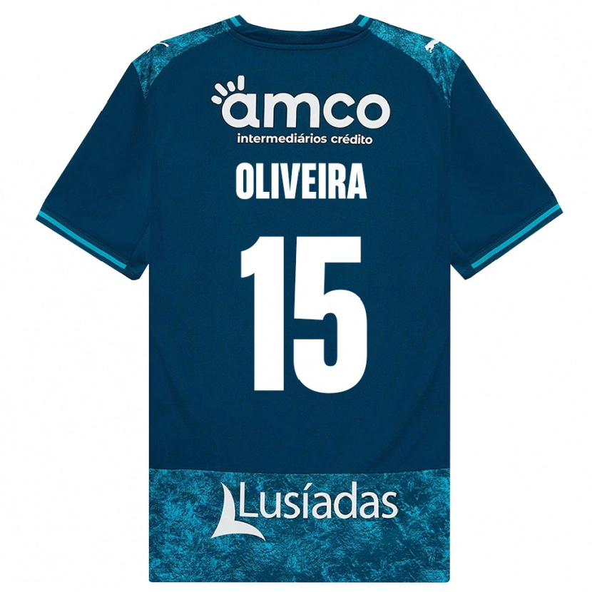 Danxen Män Paulo Oliveira #15 Mörk Skiffergrå Mellanturkos Bortatröja Matchtröjor 2026/27 Tröjor T-Tröja