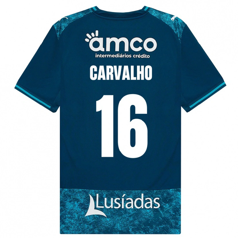 Danxen Män Alexandre Carvalho #16 Mörk Skiffergrå Mellanturkos Bortatröja Matchtröjor 2026/27 Tröjor T-Tröja