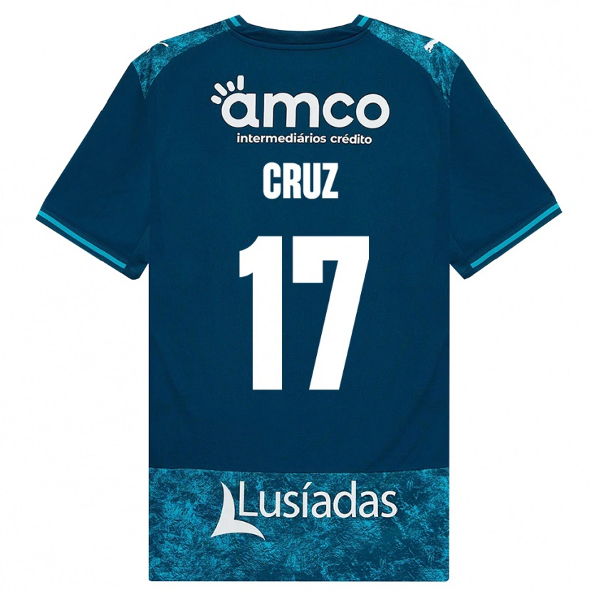 Danxen Män Salvador Cruz #17 Mörk Skiffergrå Mellanturkos Bortatröja Matchtröjor 2026/27 Tröjor T-Tröja