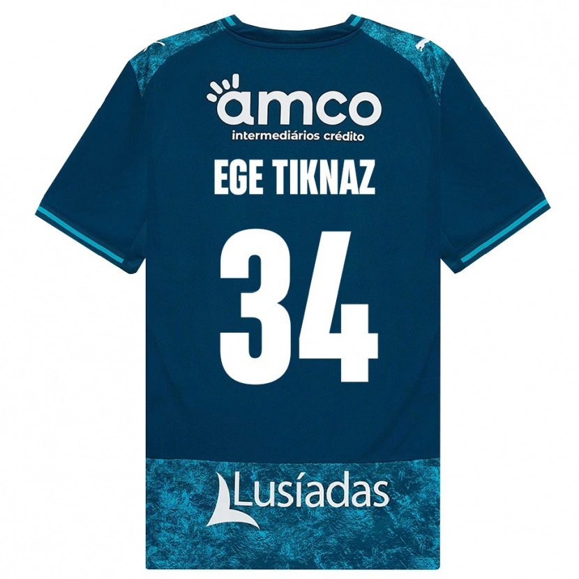 Danxen Män Demir Ege Tıknaz #34 Mörk Skiffergrå Mellanturkos Bortatröja Matchtröjor 2026/27 Tröjor T-Tröja