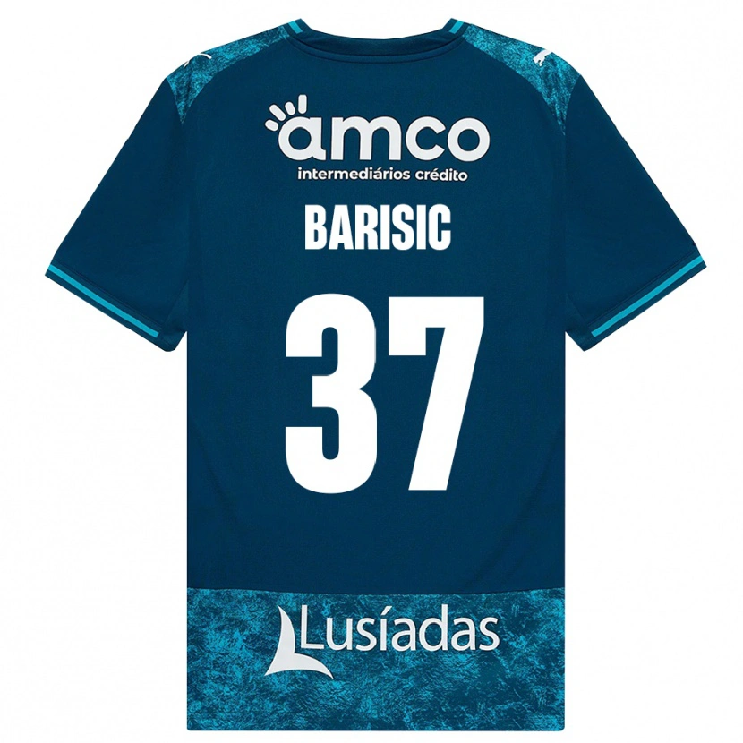 Danxen Män Adrian Barisic #37 Mörk Skiffergrå Mellanturkos Bortatröja Matchtröjor 2026/27 Tröjor T-Tröja