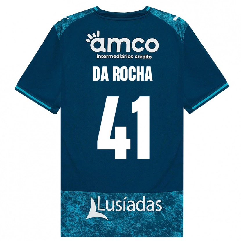 Danxen Män Yanis Da Rocha #41 Mörk Skiffergrå Mellanturkos Bortatröja Matchtröjor 2026/27 Tröjor T-Tröja