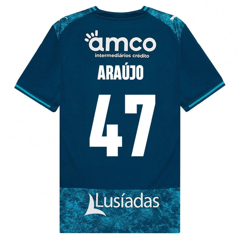 Danxen Män Matheus Araújo #47 Mörk Skiffergrå Mellanturkos Bortatröja Matchtröjor 2026/27 Tröjor T-Tröja