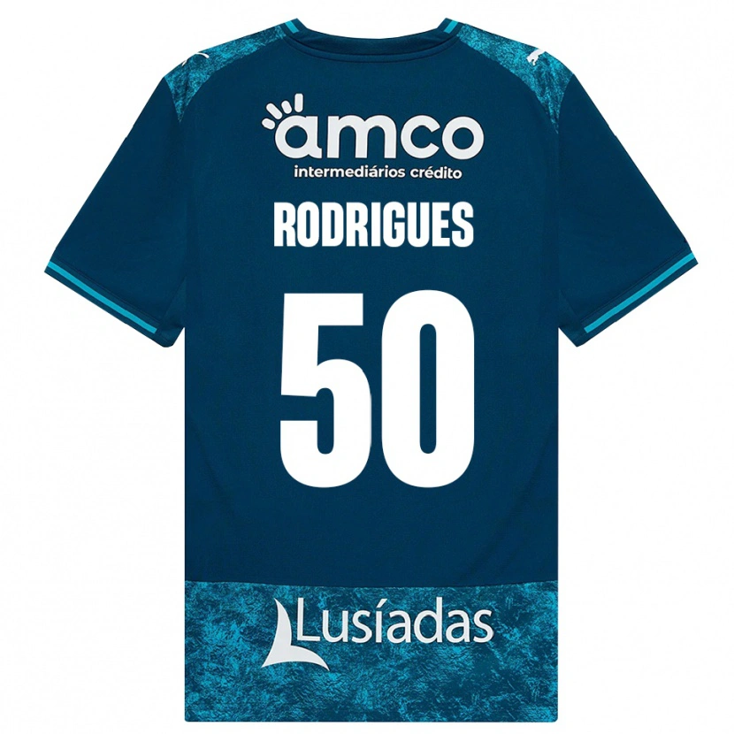 Danxen Män Diego Rodrigues #50 Mörk Skiffergrå Mellanturkos Bortatröja Matchtröjor 2026/27 Tröjor T-Tröja