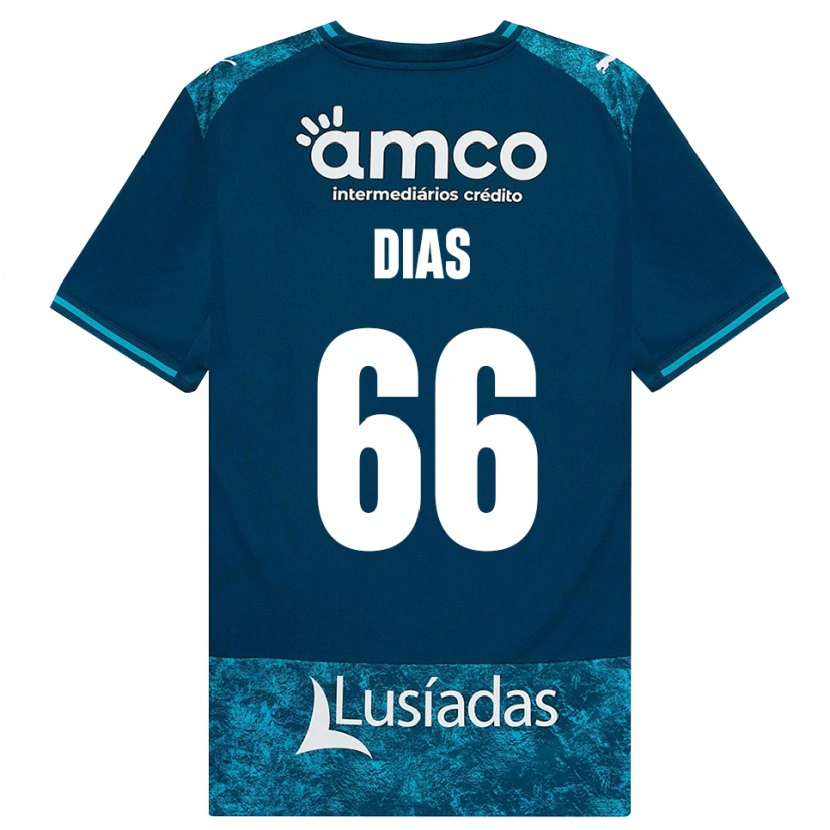 Danxen Män Gonçalo Dias #66 Mörk Skiffergrå Mellanturkos Bortatröja Matchtröjor 2026/27 Tröjor T-Tröja