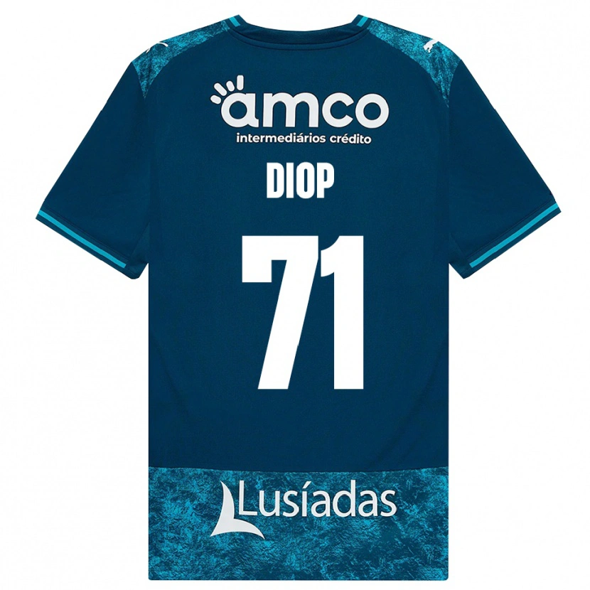 Danxen Män Mamadou Diop #71 Mörk Skiffergrå Mellanturkos Bortatröja Matchtröjor 2026/27 Tröjor T-Tröja