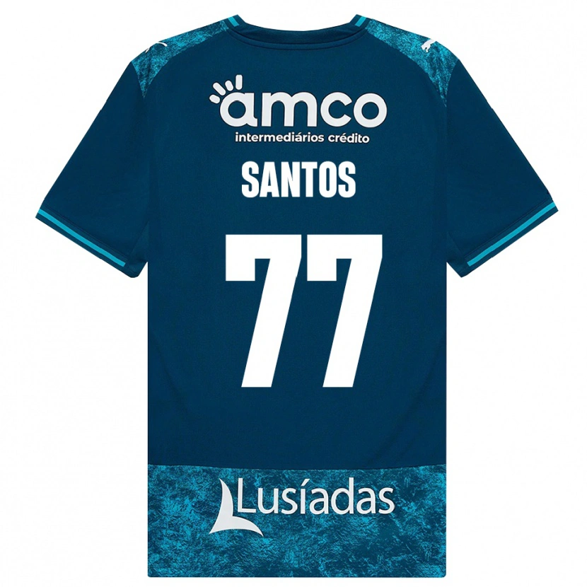 Danxen Män Edu Santos #77 Mörk Skiffergrå Mellanturkos Bortatröja Matchtröjor 2026/27 Tröjor T-Tröja