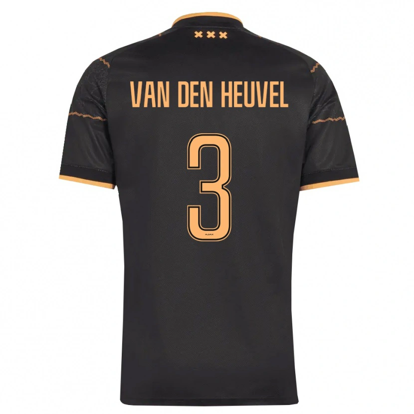 Danxen Män Nino Van Den Heuvel #3 Svart Orange Bortatröja Matchtröjor 2026/27 Tröjor T-Tröja