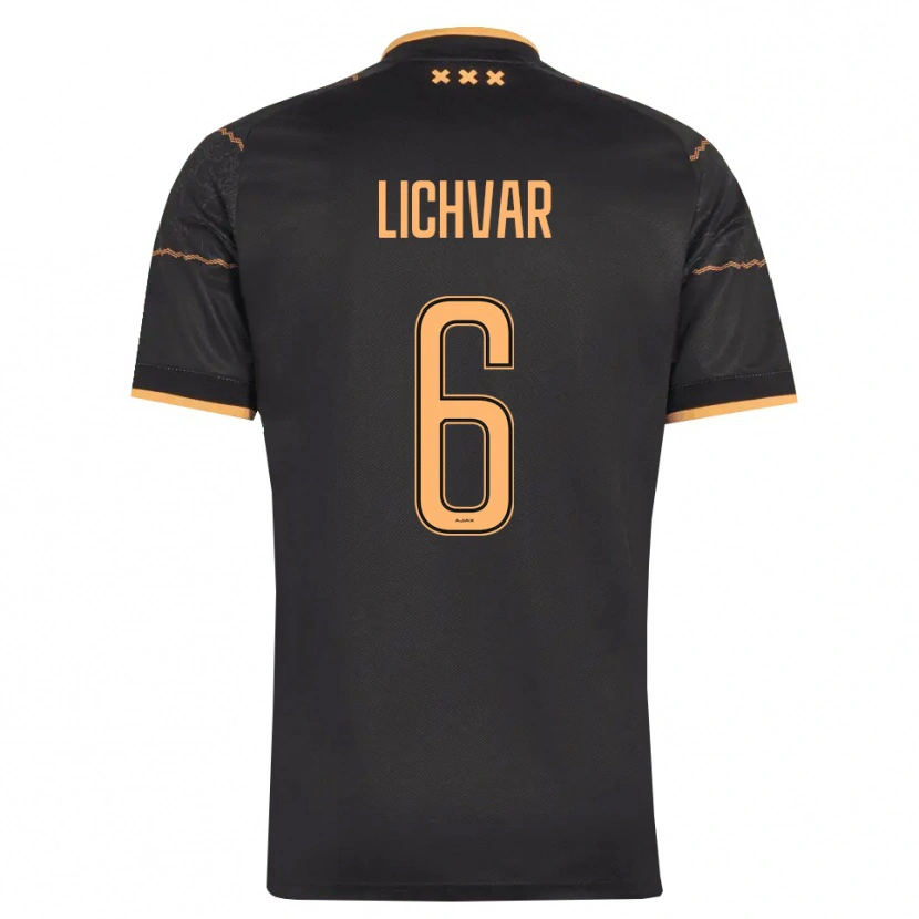 Danxen Män Roman Lichvar #6 Svart Orange Bortatröja Matchtröjor 2026/27 Tröjor T-Tröja