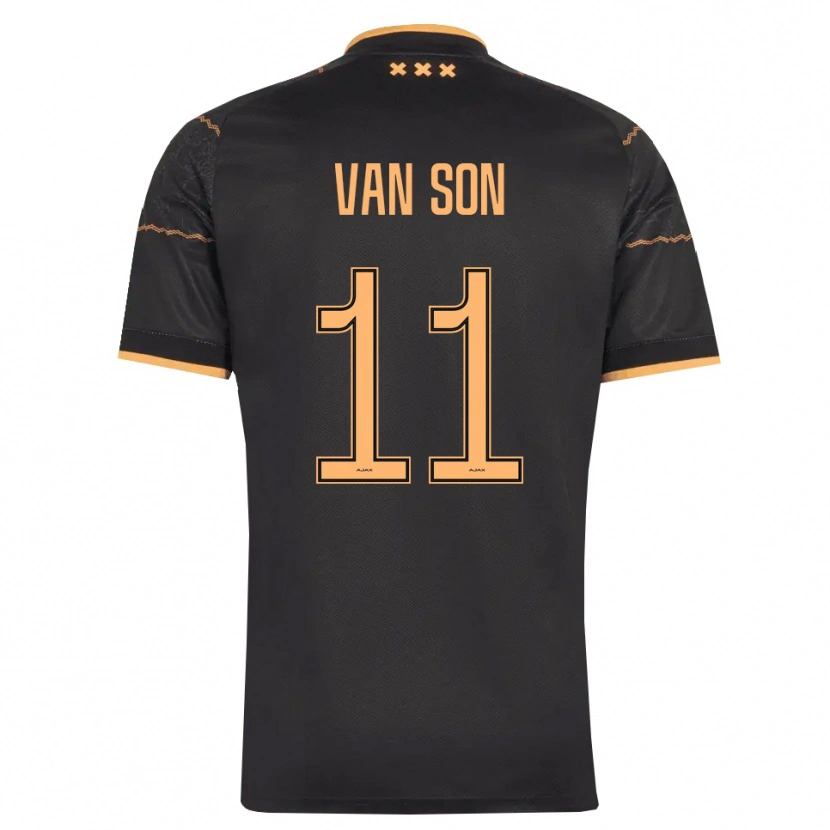 Danxen Män Daniël Van Son #11 Svart Orange Bortatröja Matchtröjor 2026/27 Tröjor T-Tröja