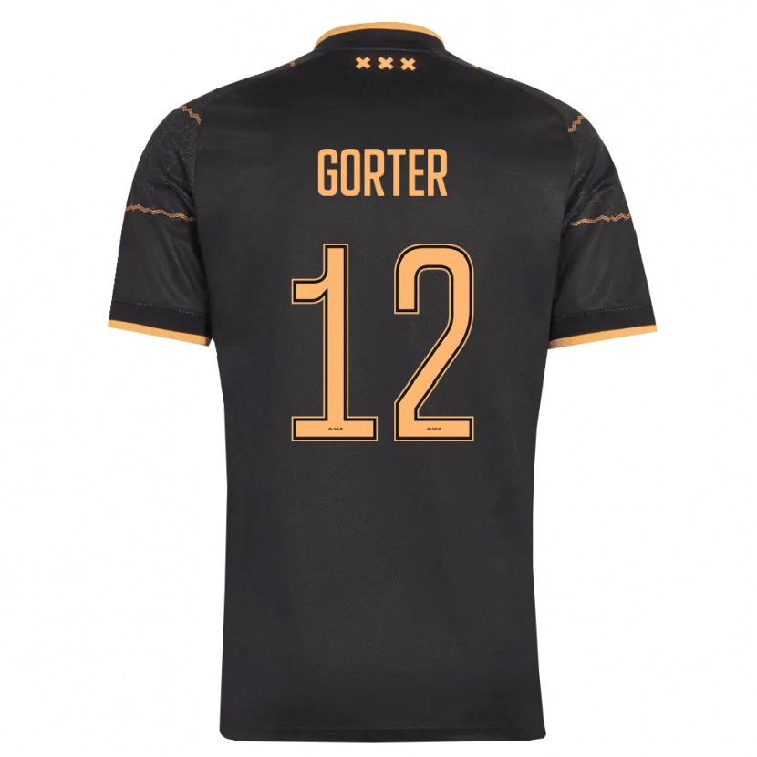 Danxen Män Jay Gorter #12 Svart Orange Bortatröja Matchtröjor 2026/27 Tröjor T-Tröja