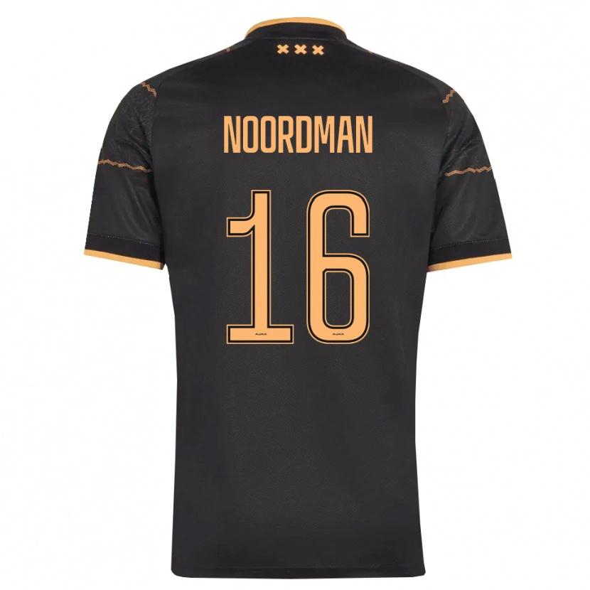 Danxen Män Danique Noordman #16 Svart Orange Bortatröja Matchtröjor 2026/27 Tröjor T-Tröja