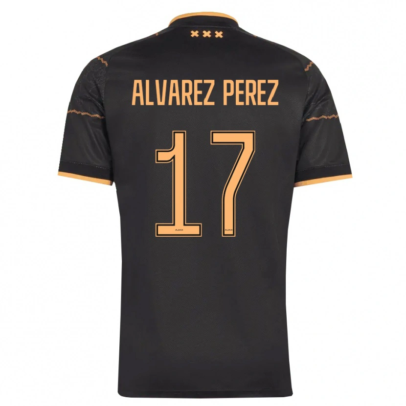 Danxen Män Marley Álvarez Pérez #17 Svart Orange Bortatröja Matchtröjor 2026/27 Tröjor T-Tröja