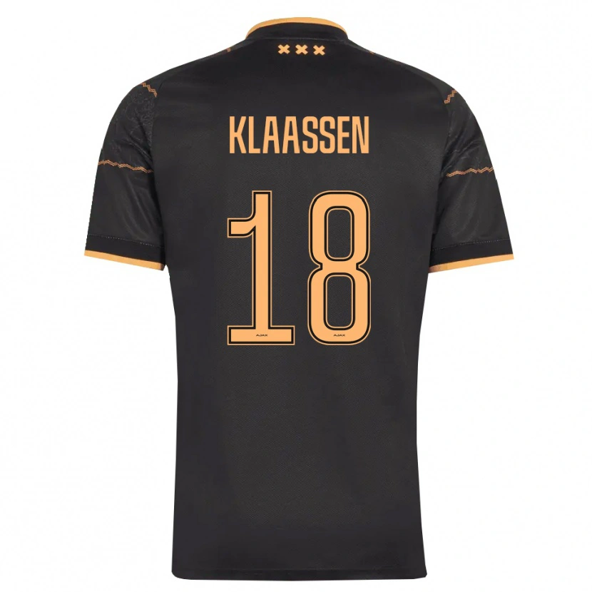 Danxen Män Davy Klaassen #18 Svart Orange Bortatröja Matchtröjor 2026/27 Tröjor T-Tröja