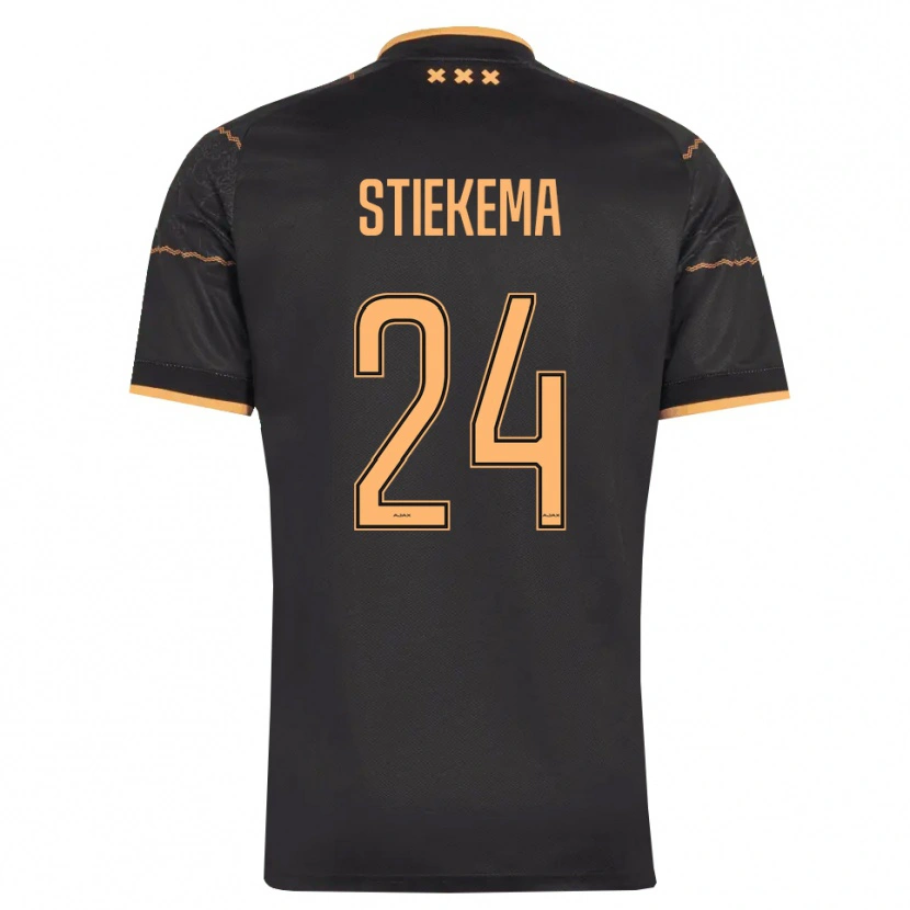 Danxen Män Iris Stiekema #24 Svart Orange Bortatröja Matchtröjor 2026/27 Tröjor T-Tröja