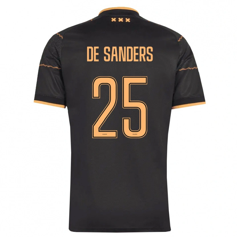 Danxen Män Kay-Lee De Sanders #25 Svart Orange Bortatröja Matchtröjor 2026/27 Tröjor T-Tröja