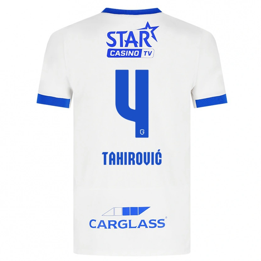 Danxen Män Benjamin Tahirovic #4 Vit Blå Bortatröja Matchtröjor 2026/27 Tröjor T-Tröja