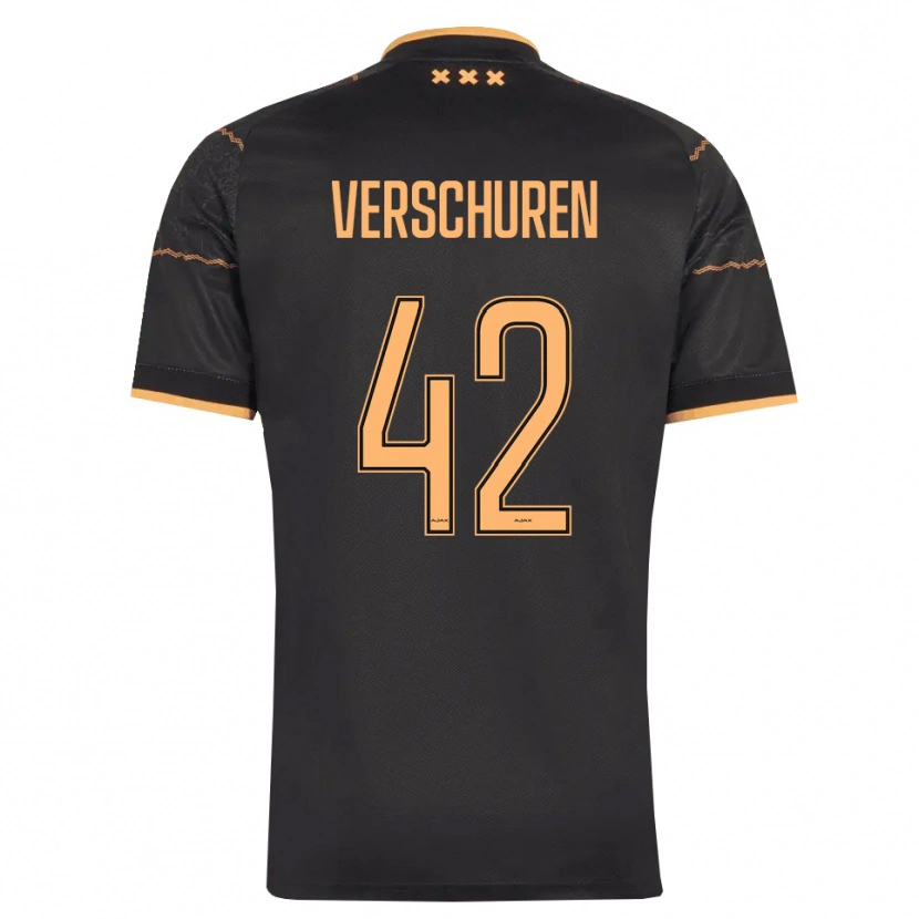 Danxen Män Nick Verschuren #42 Svart Orange Bortatröja Matchtröjor 2026/27 Tröjor T-Tröja