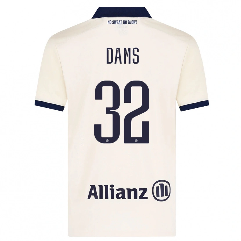 Danxen Män Matteo Dams #32 Beige Svart Bortatröja Matchtröjor 2026/27 Tröjor T-Tröja