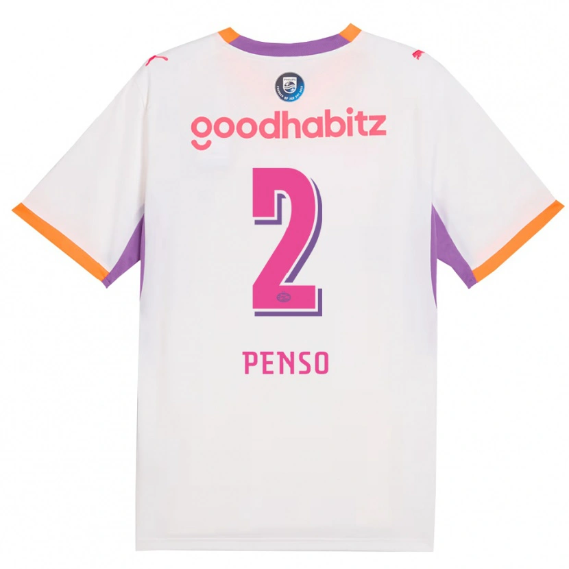 Danxen Män Kyano Penso #2 Vit Lila Orange Bortatröja Matchtröjor 2026/27 Tröjor T-Tröja