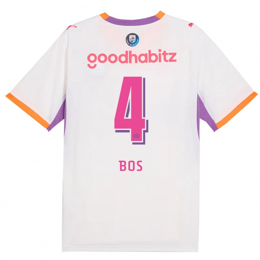 Danxen Män Floris Bos #4 Vit Lila Orange Bortatröja Matchtröjor 2026/27 Tröjor T-Tröja
