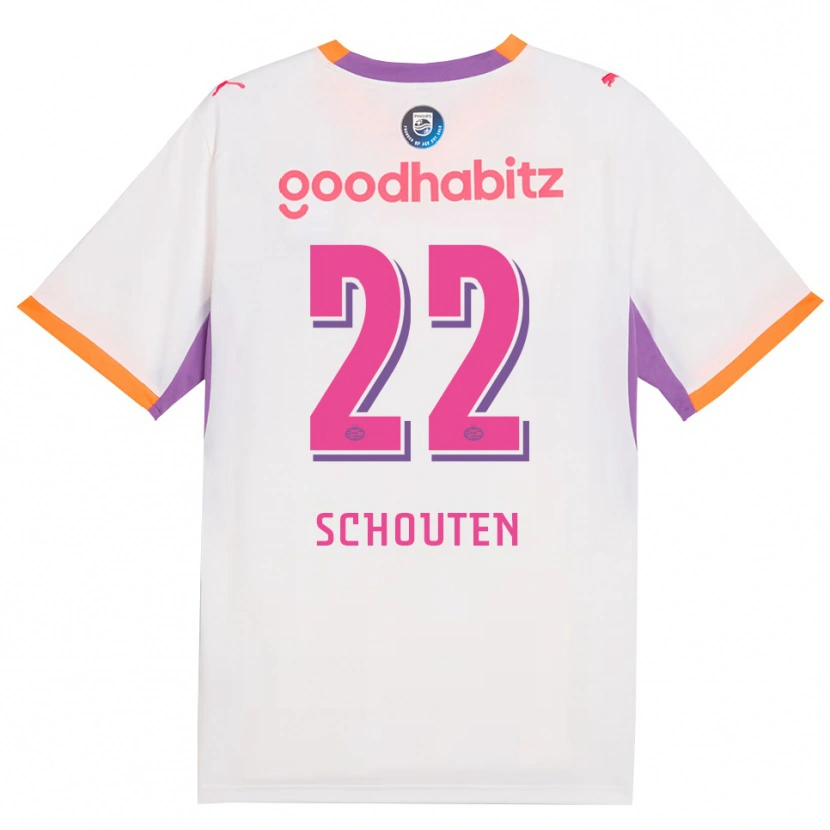 Danxen Män Jerdy Schouten #22 Vit Lila Orange Bortatröja Matchtröjor 2026/27 Tröjor T-Tröja
