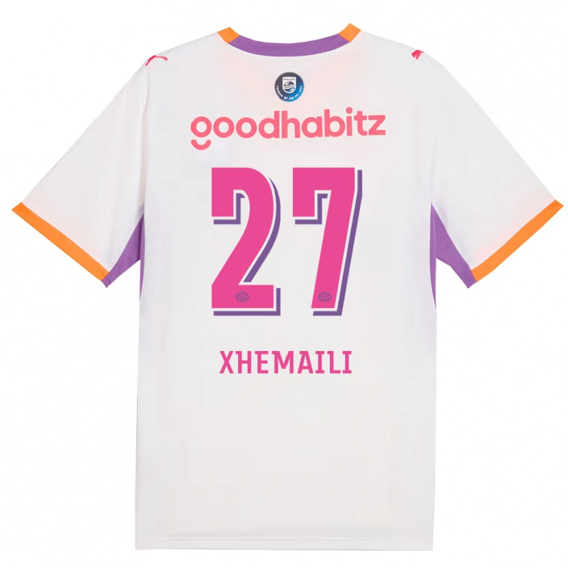 Danxen Män Riola Xhemaili #27 Vit Lila Orange Bortatröja Matchtröjor 2026/27 Tröjor T-Tröja